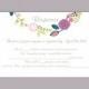 DIY Wedding RSVP Template Editable Word File Instant Download Rsvp Template Printable RSVP Cards Floral Purple Rsvp Card Elegant Rsvp Card - $6.90 USD