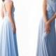 Baby Blue Infinity Dress - floor length in baby blue color wrap dress  +55 colors