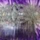 art deco swarovski crystal clear rhinestone silver bridal hair comb wedding hair accessories large hair combs headpiece head piece for bride