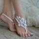 barefoot sandals, iovry Beach wedding shoes, bangle beach anklets, barefoot sandals, bridal bride bridesmaid, Free ship