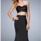 Black Two-Piece Mermaid Gown by Gigi by La Femme - Color Your Classy Wardrobe