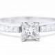 Princess Cut Diamond Engagement Ring, Princess Cut engagement Ring,Invisible set Engagement ring, Diamond Ring, Wedding Ring 
