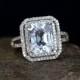 Light Pale Pink Sapphire & Diamond 2 Halo Engagement Ring 4ct 10x8mm-Custom-Wedding-Anniversary-14k 18k White Yellow Rose Gold-Platinum 10k