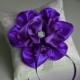 Purple Ring Bearer Pillow  Lace Wedding Pillow  Purple Wedding Bearer  Orchid Ring Holder  Wedding Ring Bearer  Ivory Purple Bearer - $28.00 USD