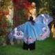 Blue butterfly cape wings costume adult Buckeye butterfly belly dance halloween fantasy