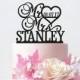 Personalized Mr and Mrs Wedding Cake Topper with YOUR Last Name / ST007