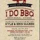 Rustic I Do BBQ Rehearsal Dinner Invitation Rustic Kraft BBQ Engagement Party Pig Roast Wedding Shower Invite, Any Color Scheme, Any Event
