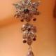 FREE SHIPPING Prom Purple Earrings Crystal Earrings Chandelier Earrings, Formal Jewelry, Flower Earrings, Silver Prom Jewelry, Prom Earrings - $38.00 USD