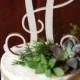 Personalized Cake Topper - Bride's Cake - Initial Cake Topper - Painted