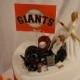 Fun Groom Wedding Cake Topper San Francisco Giants Baseball Fan Sports Custom Personalize Groom's Cake Wedding Decoration