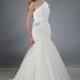Marvelous Satin & Tulle One Shoulder Neckline Mermaid Wedding Dresses with Lace Appliques - overpinks.com