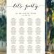 Let's Party Wedding Seating Chart Template in FOUR Sizes, Wedding Sign Seating Chart Poster, DIY Printable, Reception Sign #BT104 - $15.50 USD