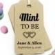 Mint To Be Tag Editable Template ~ SMALL ~ DIY Printable Favor Tags ~ Gift Tags ~ Wedding Tags ~ Mint Favor Tag - $6.50 USD