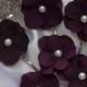 Bridal Sale,Hair Flower,Bridal Hair Flowe,Eggplant Hair Flower,Bridal Hair Flower,Bridal Accessory,Eggplant wedding Plum