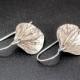 Sterling Hydrangea Leaf, Nature, Leaf, Leaves, Dangle Silver Drop Earrings, Earrings, Hydrangea, Silver Earrings Simple Jewelry Gift