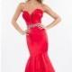 Red Sweetheart Mermaid Gown by Rachel Allan Princess - Color Your Classy Wardrobe