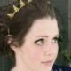 Gold crown, spike crown, Wedding Hair piece, alternative wedding, bridal hair piece, hair accessory, gothic crown, spike headband