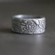 PAISLEY TOO, Paisley Ring, Botanical, Womens Ring, Rustic, Wide Band, Wedding Band, Wedding Ring, Wide Band, Embossed, Silver, Sterling