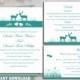 Wedding Invitation Template Download Printable Wedding Invitation Editable Reindeer Invitation Teal Wedding Invitations Blue Invitations DIY - $15.90 USD