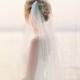 Draped veil, wedding veil, bridal veil, boho veil, swoop veil, soft tulle veil, romantic veil, beach wedding veil, Style V44