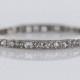 Antique Eternity Wedding Band Art Deco .57ct Single Cut Diamonds in Platinum