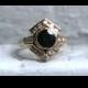 Lovely Vintage 14K Yellow Gold Diamond and Sapphire Engagement Ring - 1.67ct.