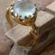 Engagement ring, Alternative engagement ring, Gold ring with gems, Aquamarine ring, Gold ring with aquamarine and diamonds, Anniversary Ring