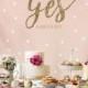 She Said Yes, Bridal Shower Decorations, Engagement Decor, Engagement Party Decorations, Bridal Shower Banner/ W-G23-TP MAR1 AA3