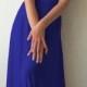 Convertible/Infinity Dress - floor length with long straps  royal blue color wrap dress