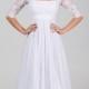 Boho Vintage Inspired Wedding Dress with Chantelle Lace Corset, Cutout, Sleeves, Chiffon Skirt, Belt, Bohemian