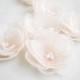 Pale Pink Hair Flowers, Fabric Flower Blush Bridesmaid Hair Accessories, Wedding Flower Girl Headpiece, Hair Clips, Bridal  Flower Hair Pin