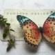 Hand Cut silk butterfly hair clip - Multi coloured