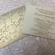 Laser Cut Embossed Lace Wedding XV Invitation Romantic, cheap invitations,  Available in 4 colors