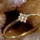 Gold and diamonds Rings, Thin Engagement ring, 14k solid gold rings, Engagement Bands, dainty Rings, delicate rings, chakana, diamonds