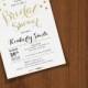 Gold Glitter Texture Confetti Dots Customizable Wedding Bridal Shower Invites
