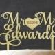 Mr & Mrs Custom Wood Cake Topper, Wooden Cake Topper, Personalized Wedding Rustic Cake Topper, Rustic Topper, Engagement Gift CATO-W56