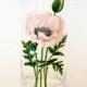 Birthday Gift for Women Hand painted Flower Vase Stained Glass Home Decor Gift Idea for Her Tabletop Decor Decorative Small Vase Pink Poppy