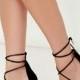 Leading Role Black Suede Lace-Up Heels
