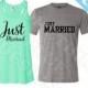 Just Married Shirts. COUPLES TSHIRTS. Your Colors And Style.