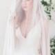 English net bridal veil with blusher, bridal veil, wedding veil