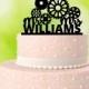 Steampunk Cake Topper - Wedding Cake Topper - Steampunk Wedding - Black Cake Topper - Steampunk Cake - Mr Mrs - Family Name Cake Topper