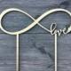 Infinite Love Wedding Cake Topper 8" inches, Unique Infinity Laser Cut Cake Topper by Ngo Creations