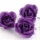 71_Purple hair clip, Floral violet hair clip, Wedding hair clip, Hair clip bridal accessories, Hair rose clip, Bridal pin, Flower hair clip.