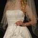 wedding veil. bridal veil with scattered pearls. 2layer wedding veil with pencil edging and scattered pearls