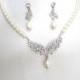 Bride-Bridesmaids- Pearl and Rhinestone Necklace set Roman Bridal Jewelry Bridal Accessories Wedding Jewelry