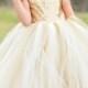 Sweet Delight Gold/Champagne Princess Flower Girl Dress - Luxury Children's Gown ~ Custom Gold / Rose Gold / Silver
