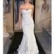 Casablanca Bridal - Spring 2014 - Style 2142 Silk Chiffon Strapless Mermaid Wedding Dress with Tulle Overlay - Stunning Cheap Wedding Dresses