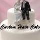 Personalized Wedding Cake Topper - Wedding Couple - Whimsical Sitting Bride and Groom Cake Topper - Weddings - Cake Topper - Romantic