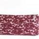 Antique Ruby Wedding Clutch, Ruby Lace Clutch for Bride and Bridesmaid, Ruby Evening Handbag for Cosmetics