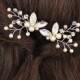 Bridal pins Wedding hair pins Bridal hair accessories Wedding hair accessories Bridesmaids pins Prom hair accessories Swarovski  pearls